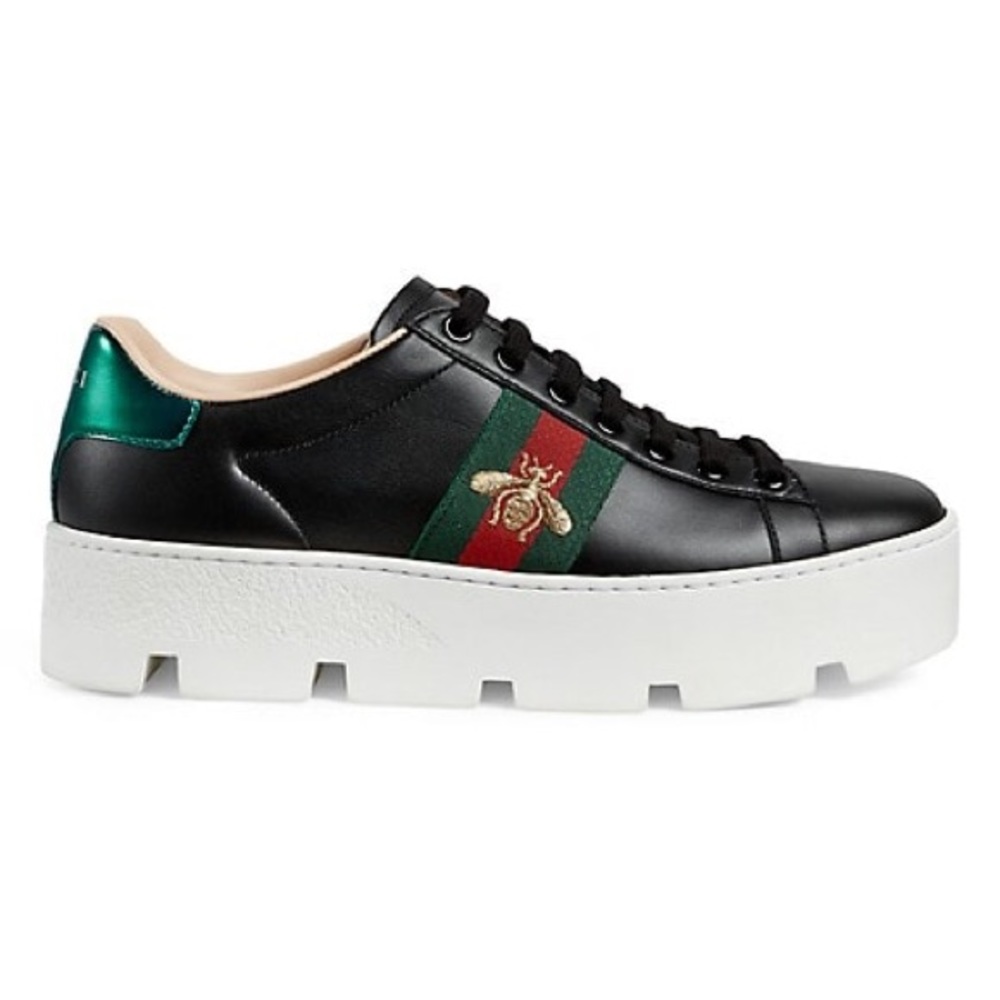 Gucci Ace Platform Bee Sneakers